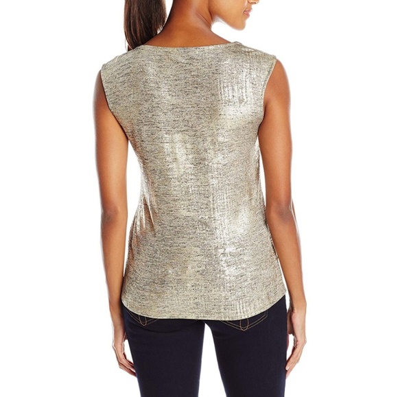🎉sale🎉CK Metallic Cap Sleeve top - Picture 2 of 8